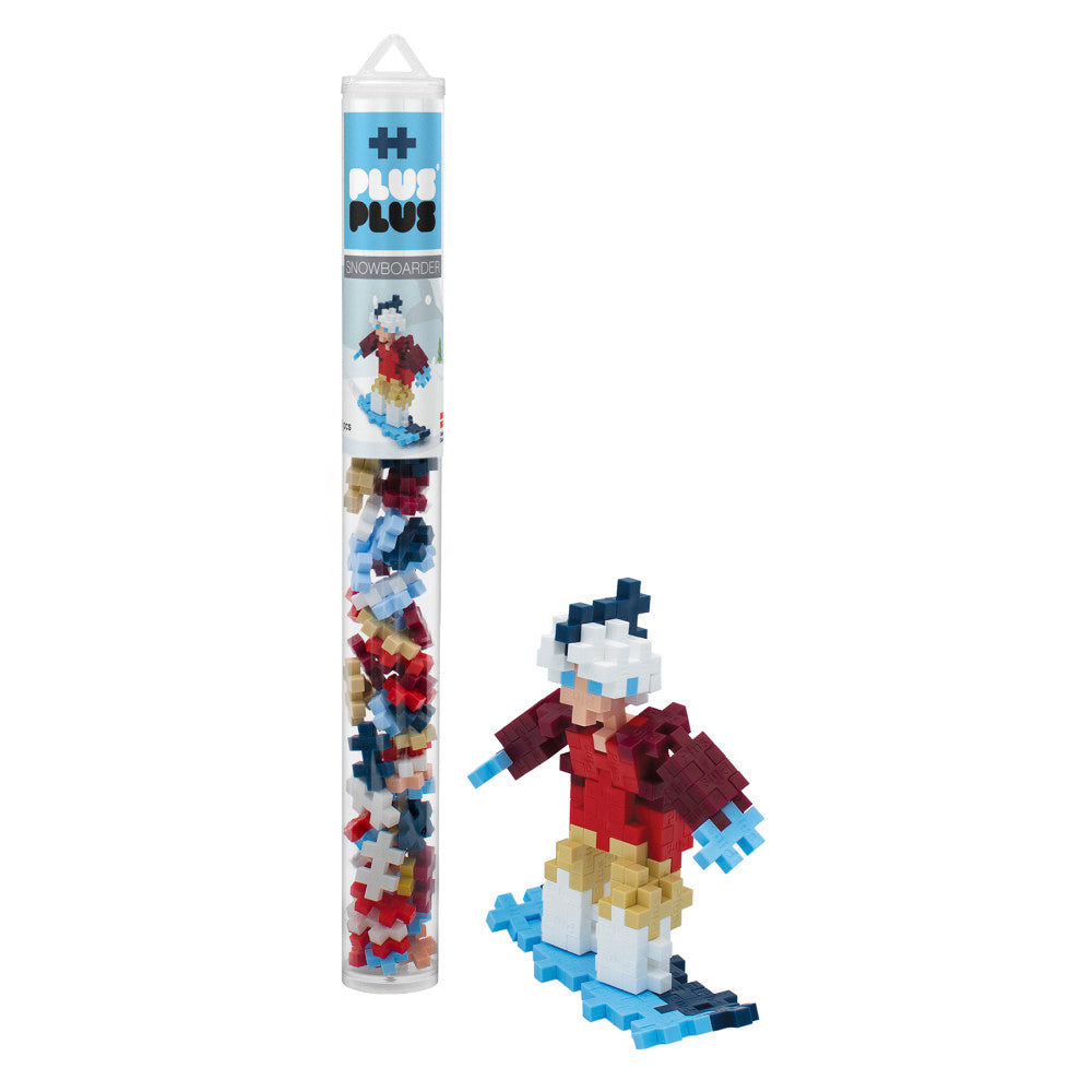 Plus-Plus Mini Building Toy - 70 pc Snowboarder Set