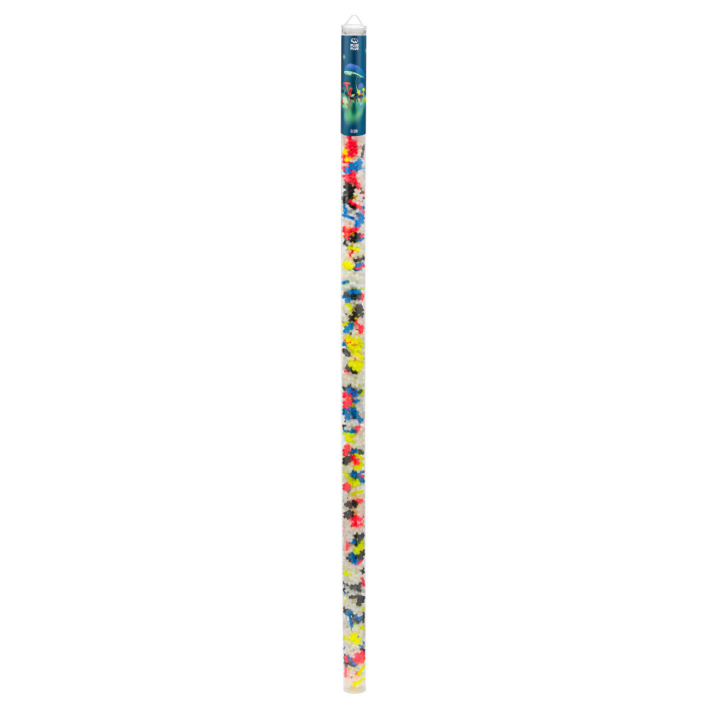 Plus-Plus: Super Tube - Glow-In-The Dark Mix -500 Pieces, Kids Ages 5+