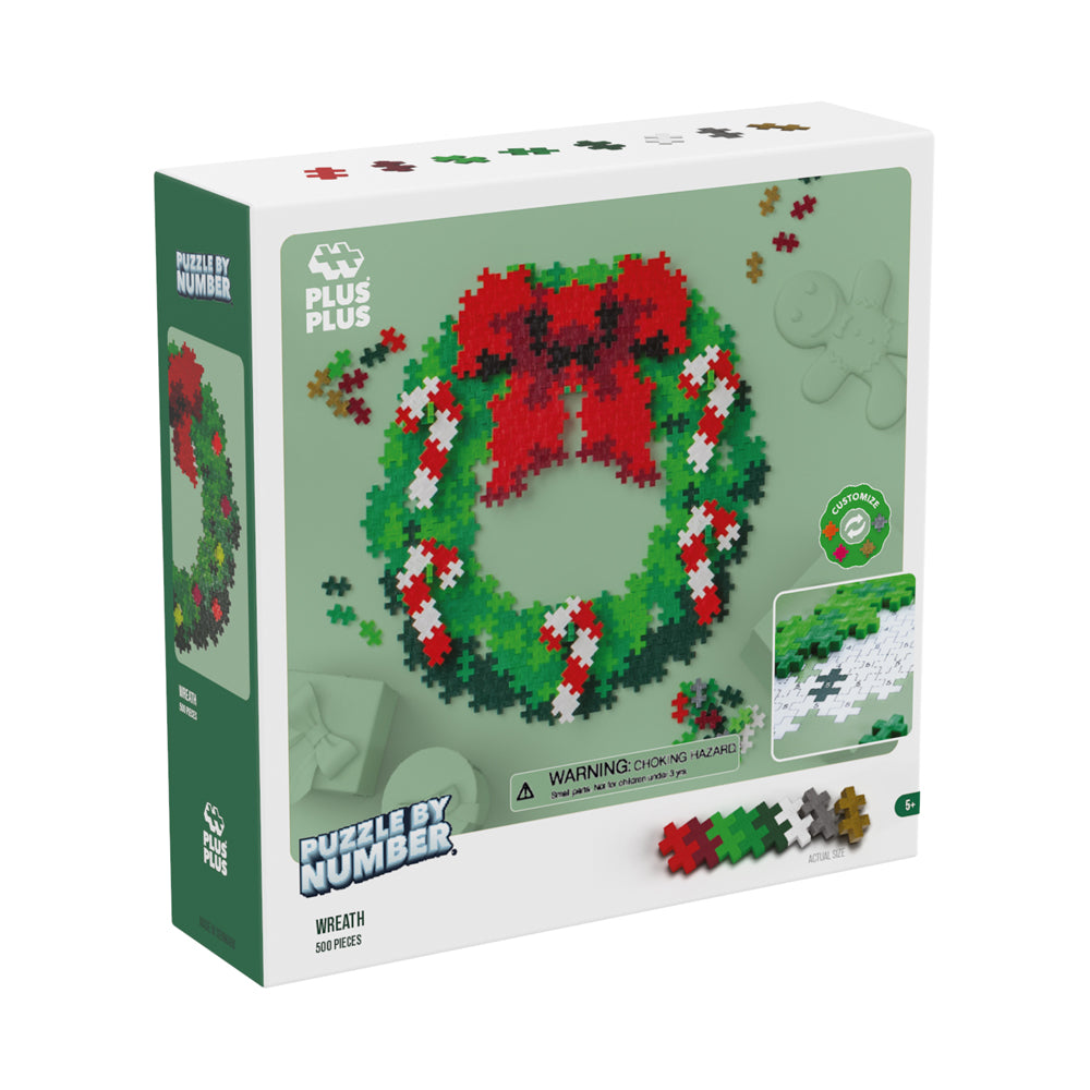 Plus-Plus Wreath Puzzle By Number - 500 pc