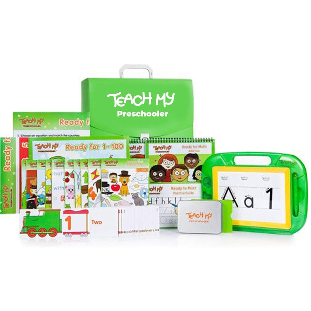 Teach My: Learning Kit - Preschooler - Screen Free Set, Numbers-Math-Reading-Printing