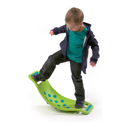 Fat Brain Toy Co. Teeter Popper, Green - Balance and Coordination Play Tool