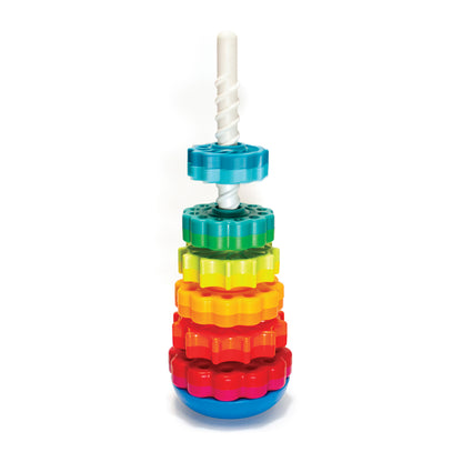 Fat Brain Toy Co. SpinAgain - Colorful Stacking Toy