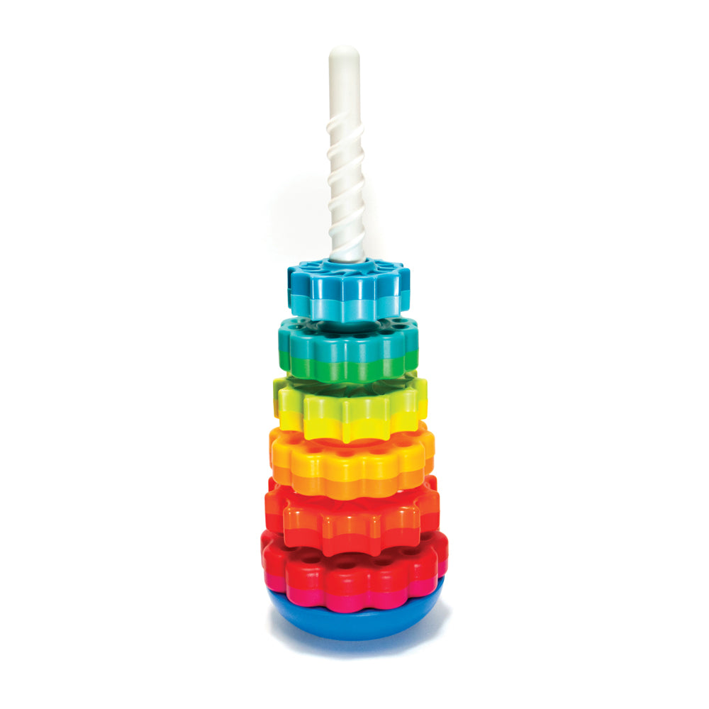 Fat Brain Toy Co. SpinAgain - Colorful Stacking Toy