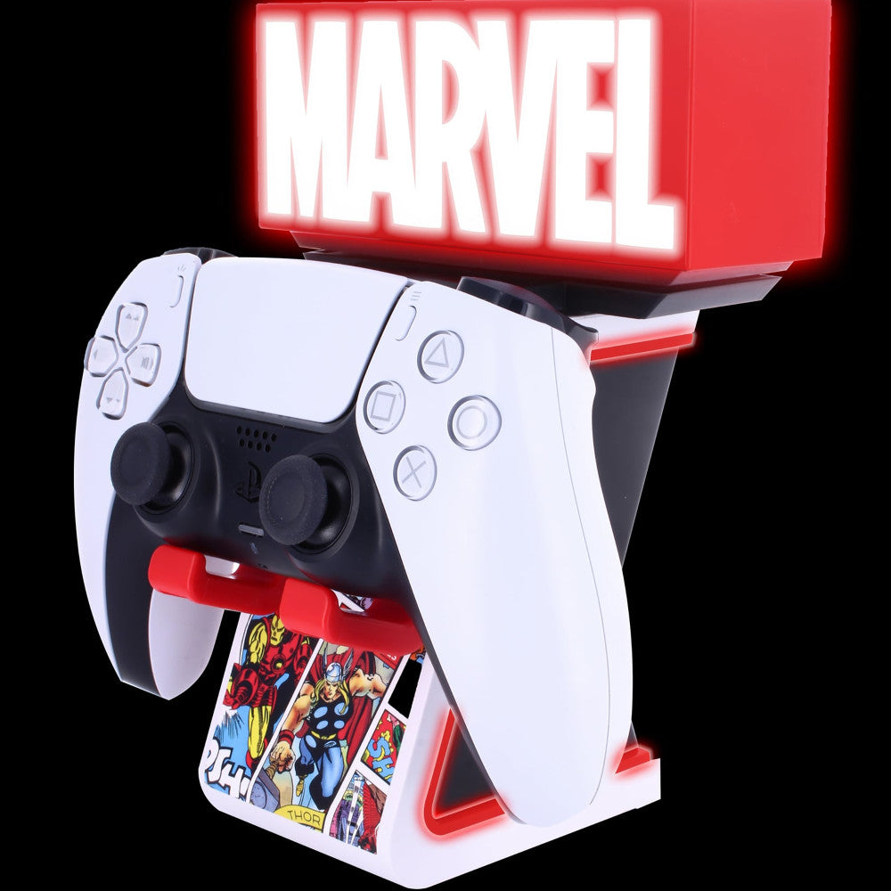 Cable Guys LED IKONS - Marvel Red Brick Logo - Illuminated Device Holder