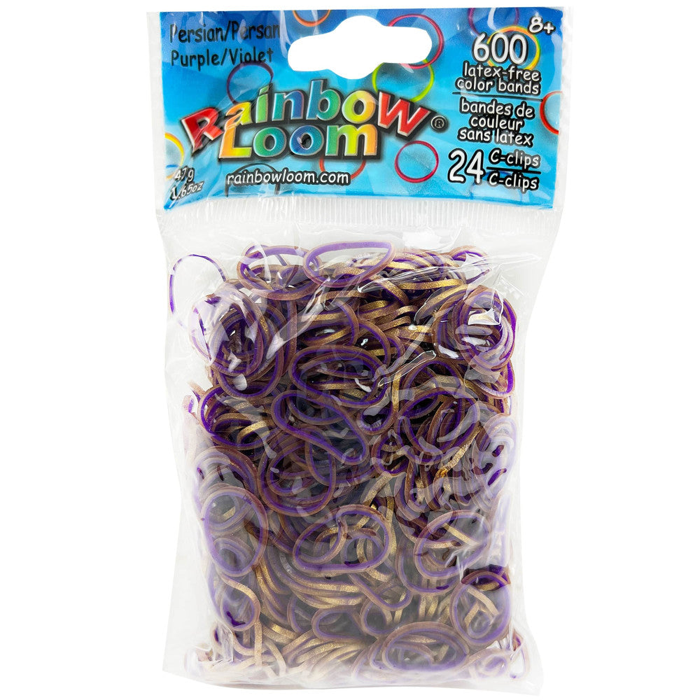 Rainbow Loom Persian Purple Dual-Layer Rubber Bands Refill Pack - 600 Count