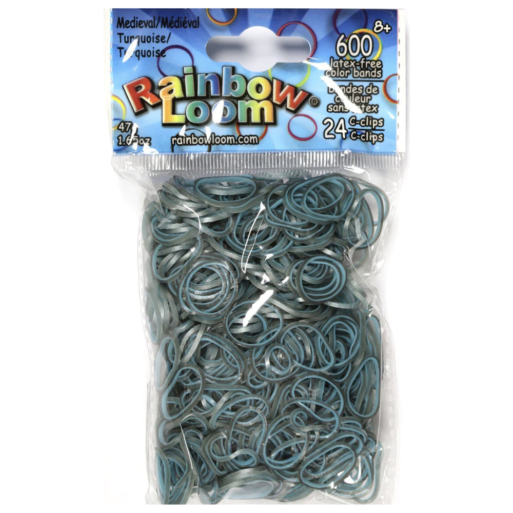 Rainbow Loom Medieval Series Turquoise Refill Pack - 600 Rubber Bands