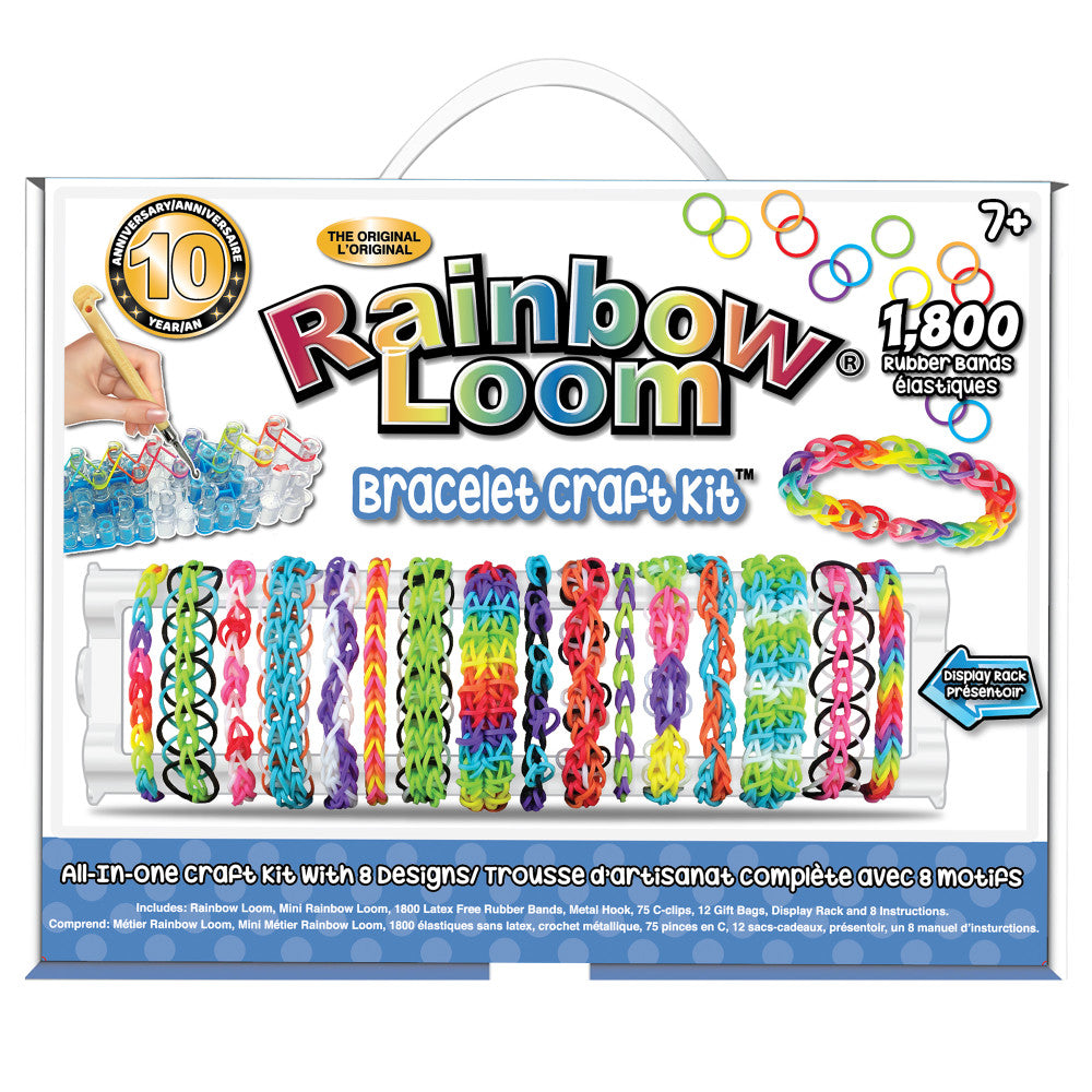 Rainbow Loom Creative Bracelet Making Kit with 1800 Latex-Free Bands