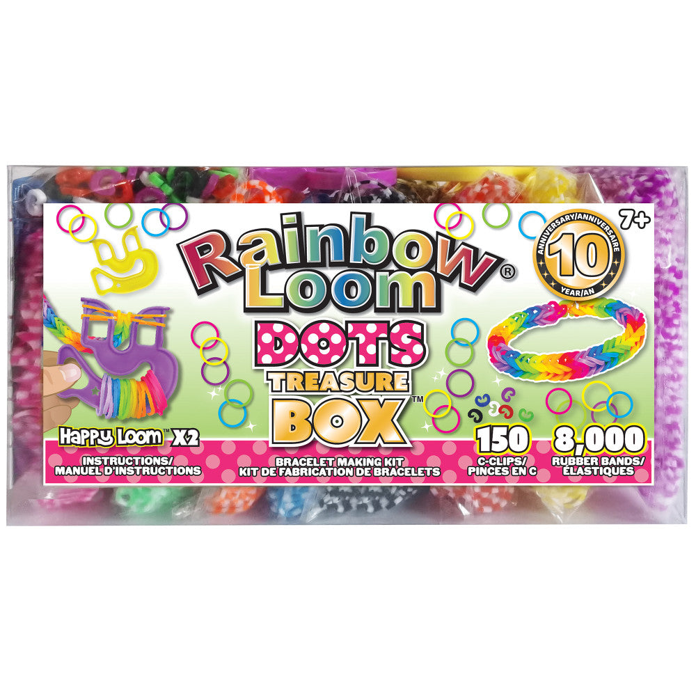 Rainbow Loom Dots Treasure Box Rubber Band Crafting Kit