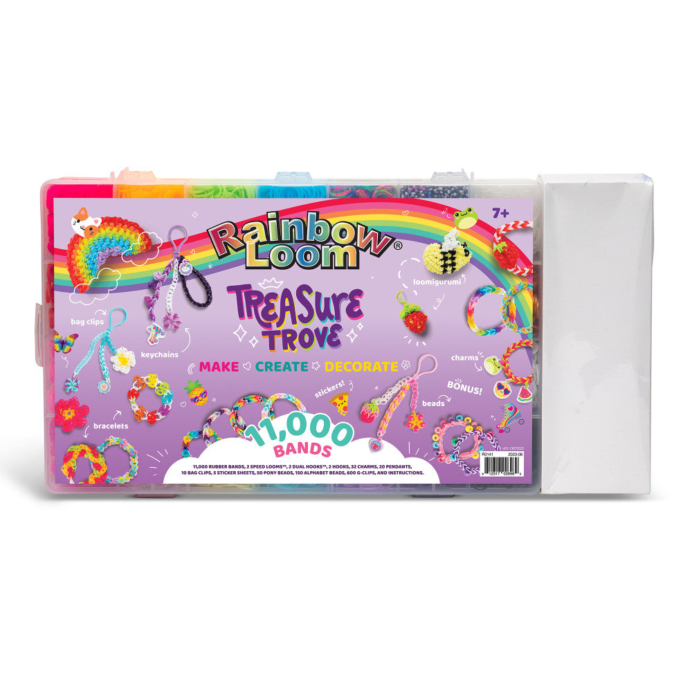 Rainbow Loom Treasure Trove DIY Rubber Band Bracelet Craft Kit - Multicolor