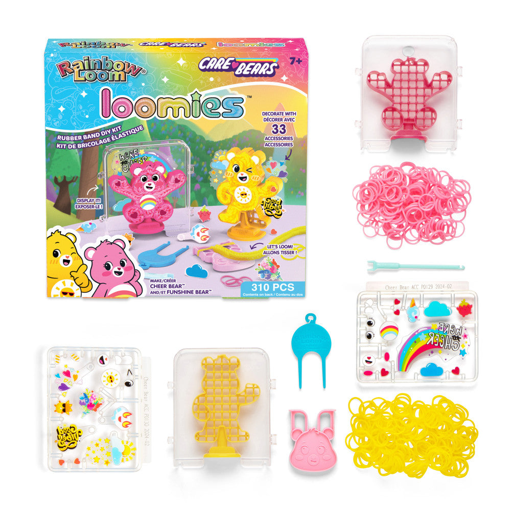 Rainbow Loom Care Bears Loomies Kit - Cheer Bear & Funshine Bear, Ages 7+