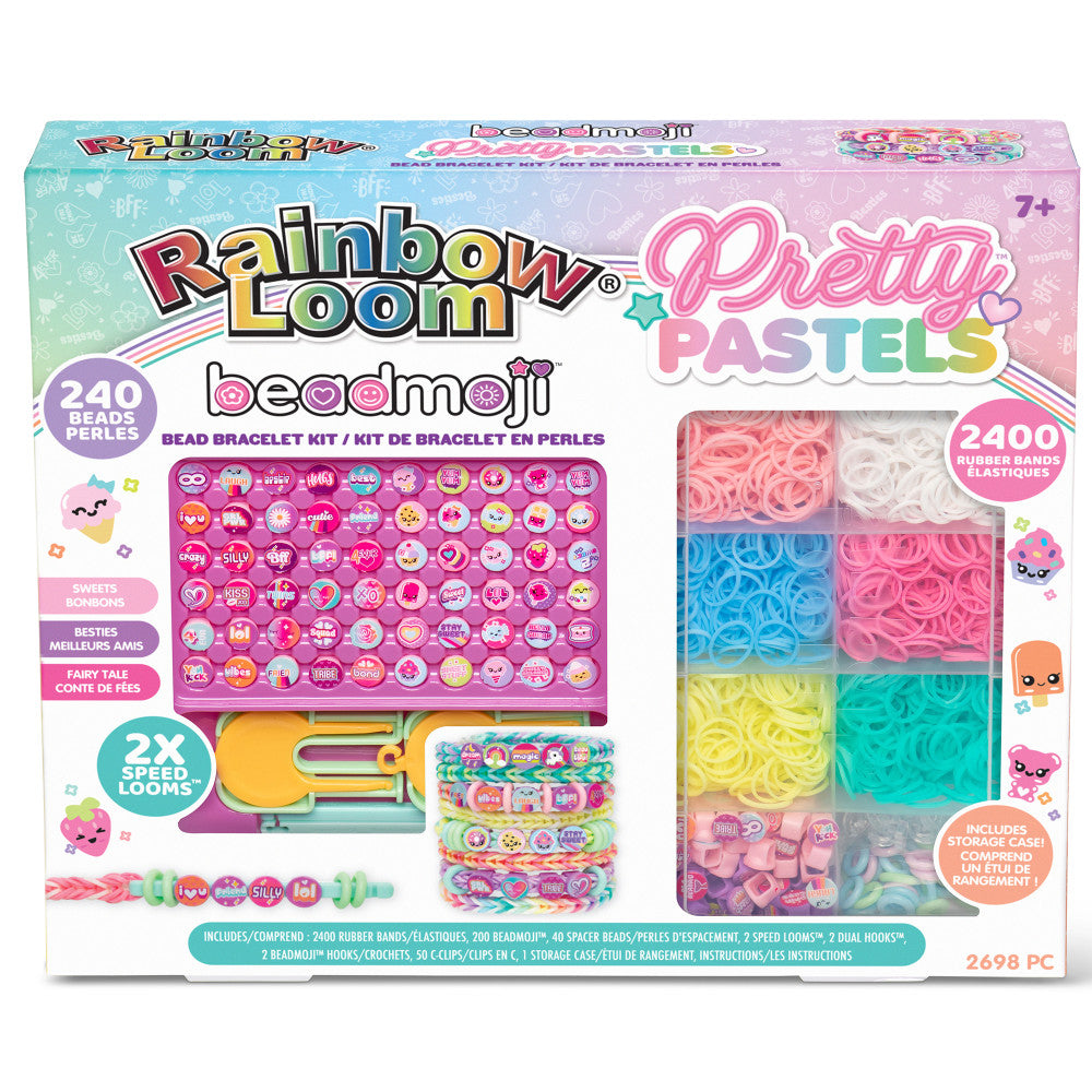 Rainbow Loom Beadmoji Pretty Pastels Bracelet Kit - Kids Ages 7+