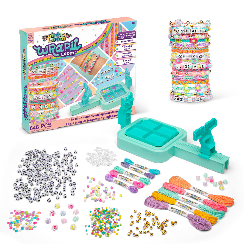 Rainbow Loom Wrapit Loom DIY Friendship Bracelet Maker Kit - Multicolor