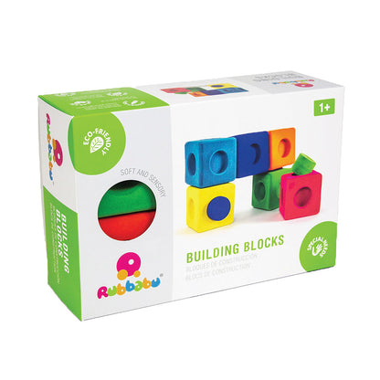 Rubbabu Rubbablox 13-Piece Natural Rubber Foam Building Blocks Set