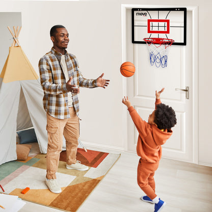 Watchitude Move: Kids Indoor Basketball Hoop Set - Over The Door Hanging, Ages 6+