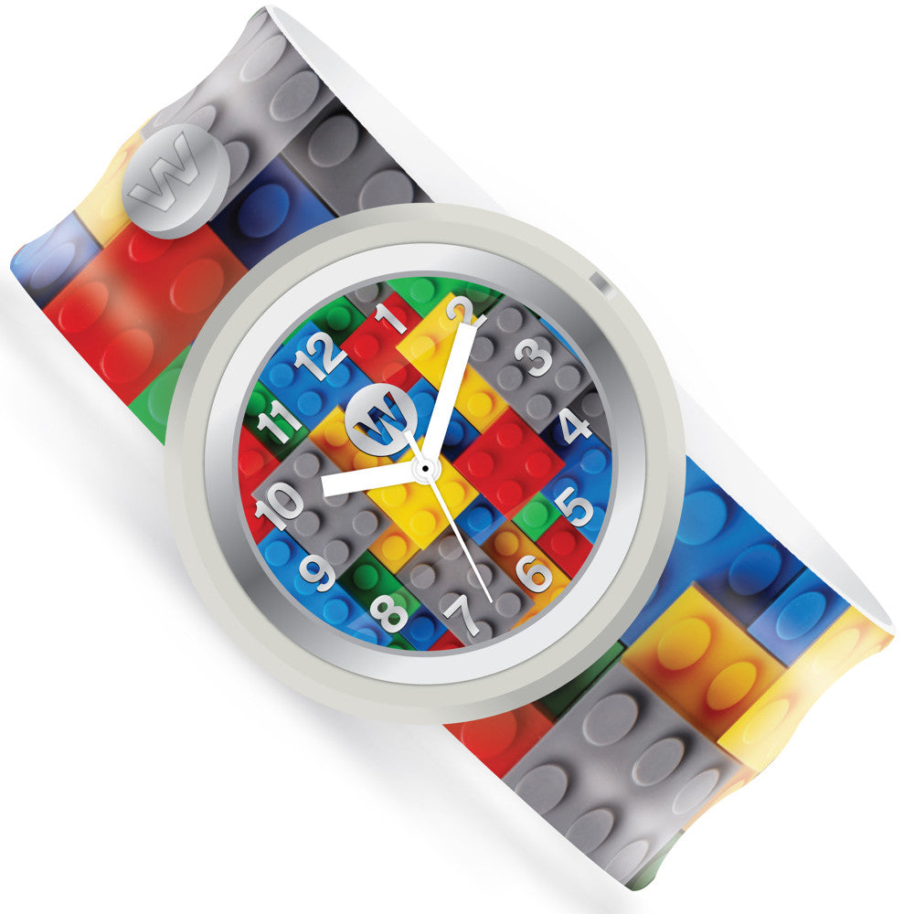 Watchitude: Slap Watch - Build Up - Brick Pattern, Kids Analog Watch, Ages 5+