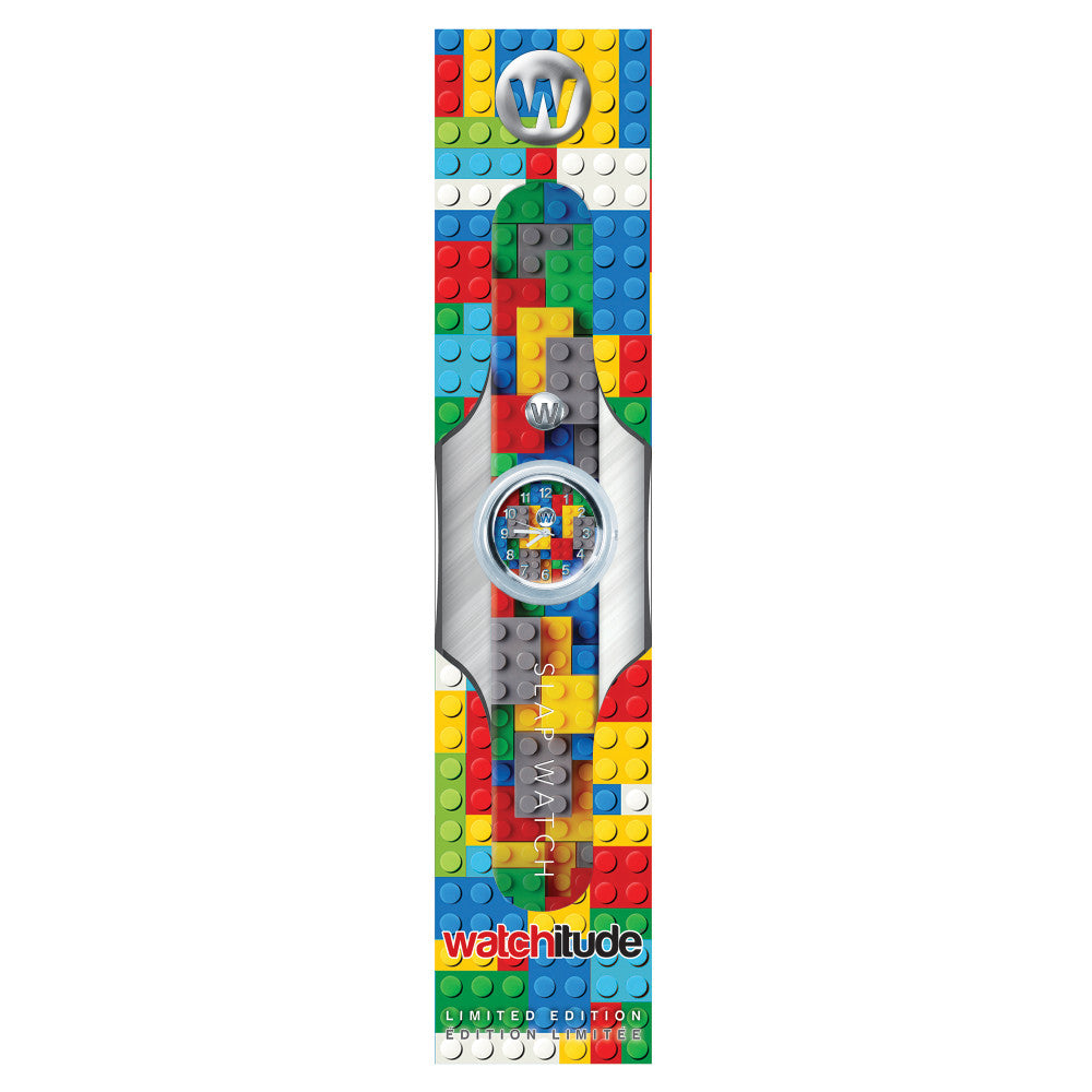 Watchitude: Slap Watch - Build Up - Brick Pattern, Kids Analog Watch, Ages 5+