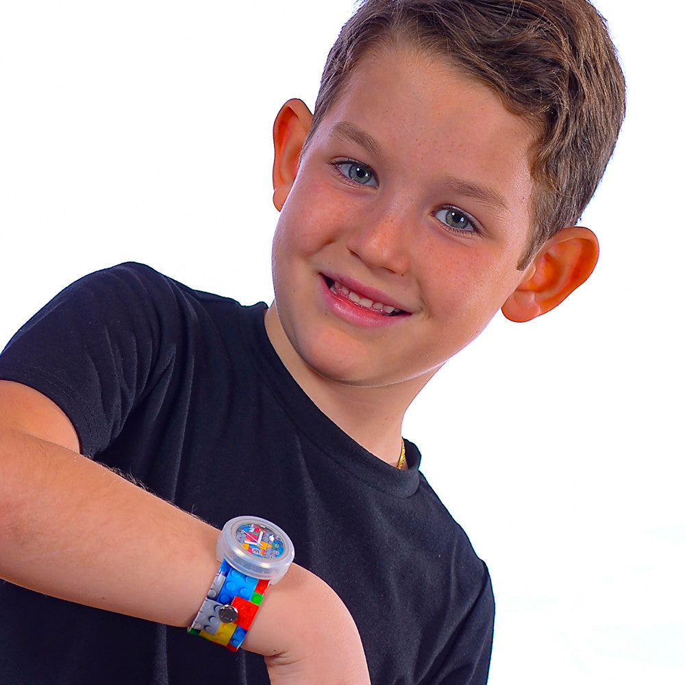 Watchitude: Slap Watch - Build Up - Brick Pattern, Kids Analog Watch, Ages 5+