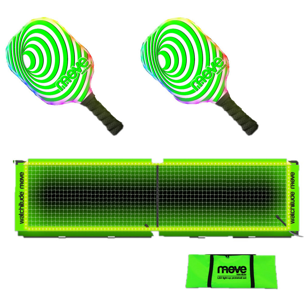 Watchitude: 10' LED Light-Up Pickleball Net Set - Indoor & Outdoor Sport Game Set