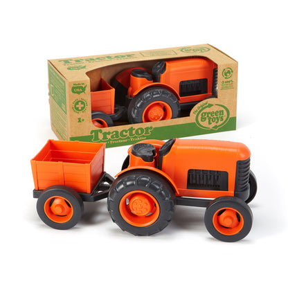 Green Toys Eco-Friendly Tractor with Detachable Cart