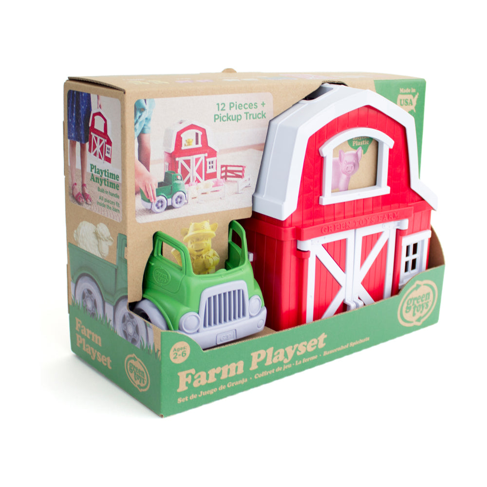 Green Toys Eco-Friendly Farm Playset with Recycled Plastic