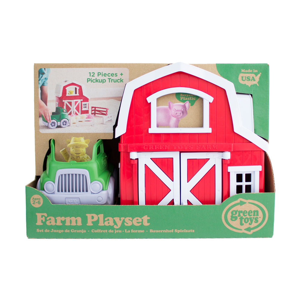 Green Toys Eco-Friendly Farm Playset with Recycled Plastic