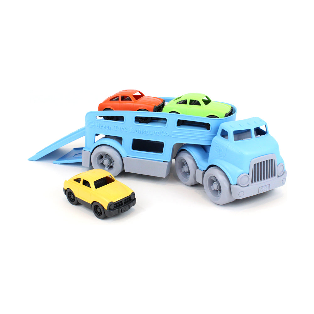 Green Toys Eco-Friendly Car Carrier with 3 Mini Cars Set