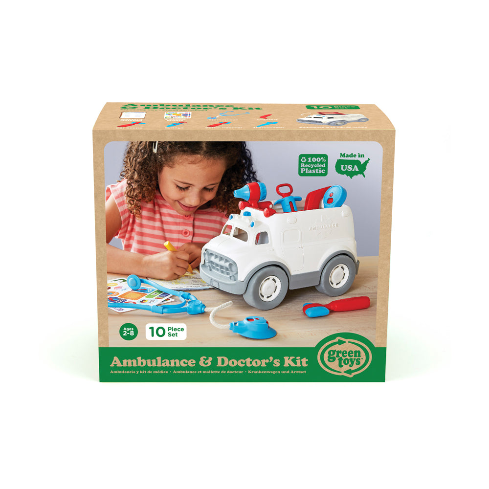 Green Toys Ambulance & Doctor's Kit - Eco-Friendly Pretend Playset