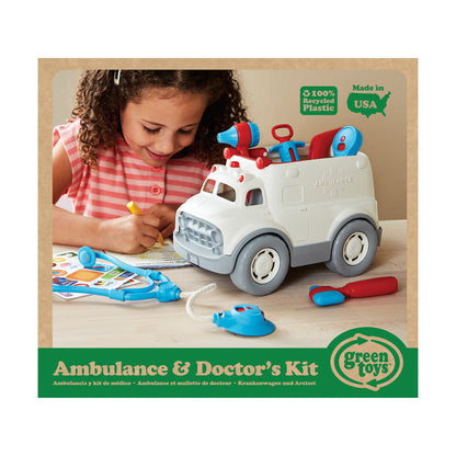 Green Toys Ambulance & Doctor's Kit - Eco-Friendly Pretend Playset