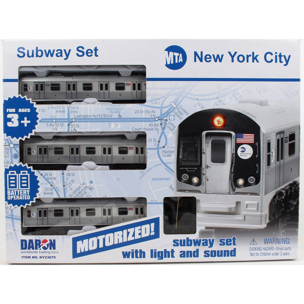 Daron - New York MTA City Battery Operated Train Set - Authentic Replica