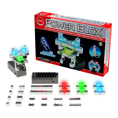 E-Blox: Power Blox: BYO Light Robot - 3-In-1  Kit, 3D Building Blocks, Kids Ages 8+