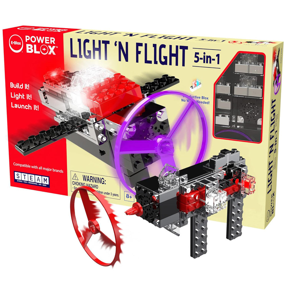 E-Blox: Power Blox: 5-In-1 Light 'N Flight - 58pcs, Kids Ages 8+