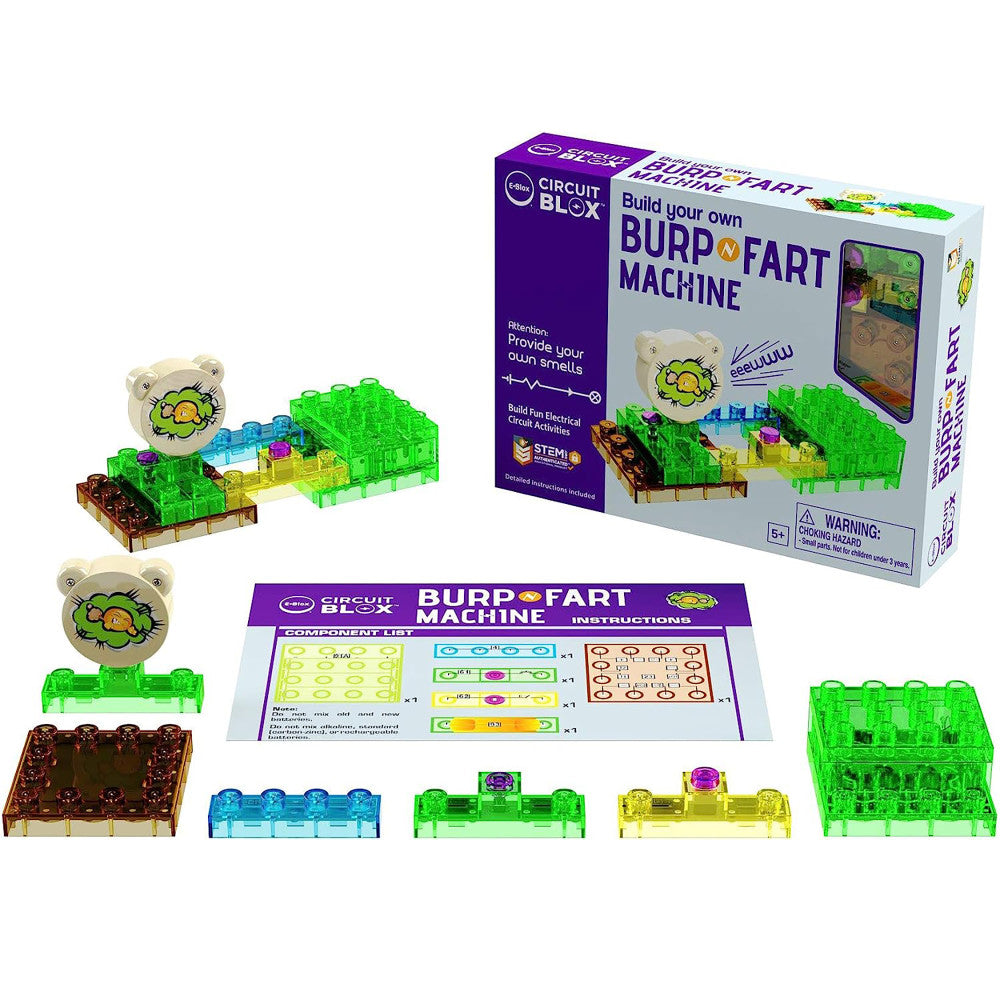 E-Blox: Circuit Blox: BYO Burp 'N Fart Machine, DIY STEM Electrical Activities, Toy Kids Age 5+