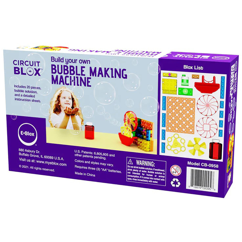 E-Blox: Circuit Blox: BYO Bubble Making Machine, STEM Electrical Activity, Kids Ages 5+