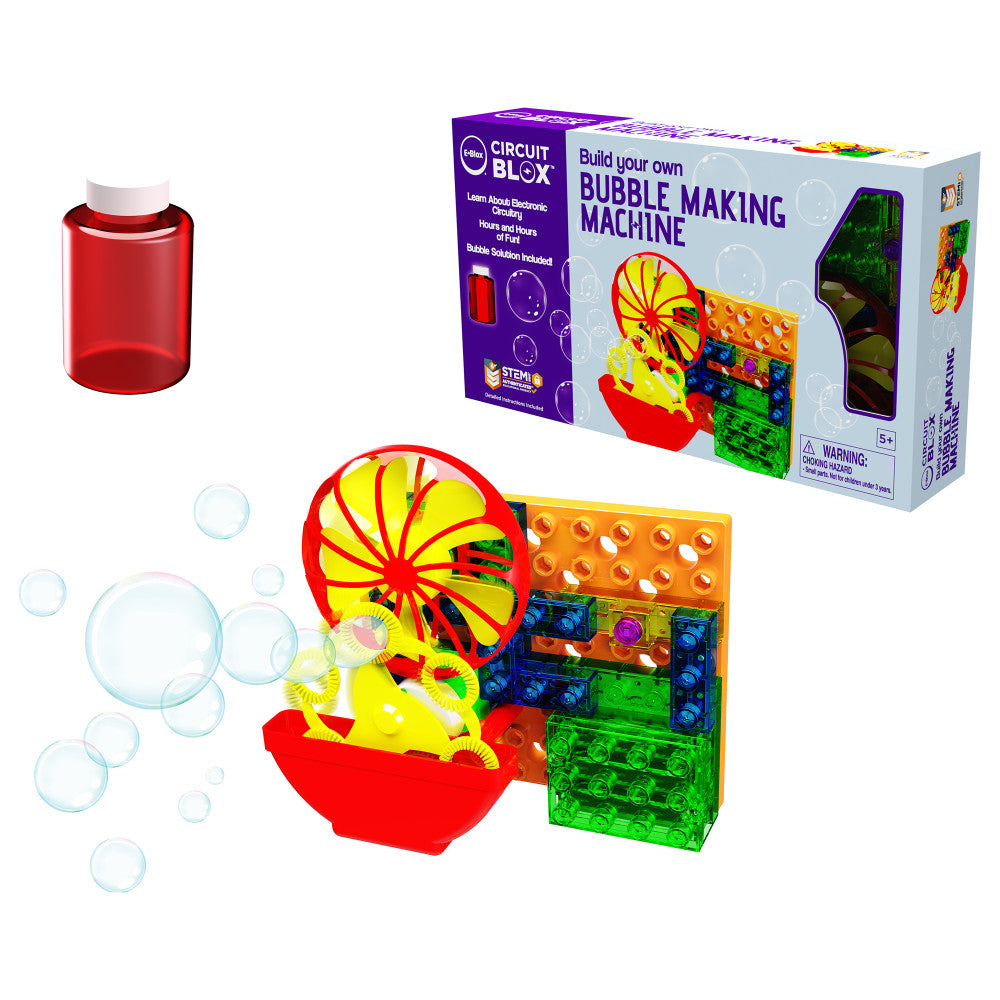 E-Blox: Circuit Blox: BYO Bubble Making Machine, STEM Electrical Activity, Kids Ages 5+