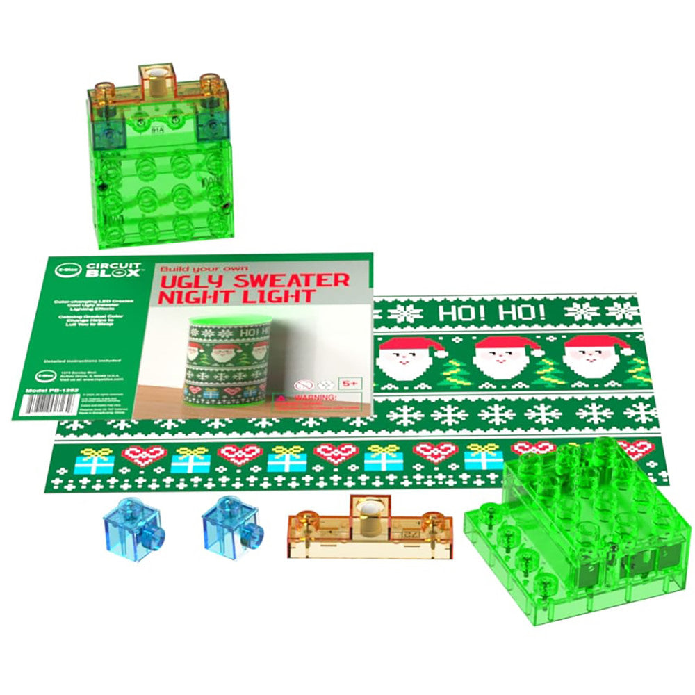 E-Blox: Power Blox BYO: Holiday Night Light - Ugly Sweater 1, Kids Ages 5+