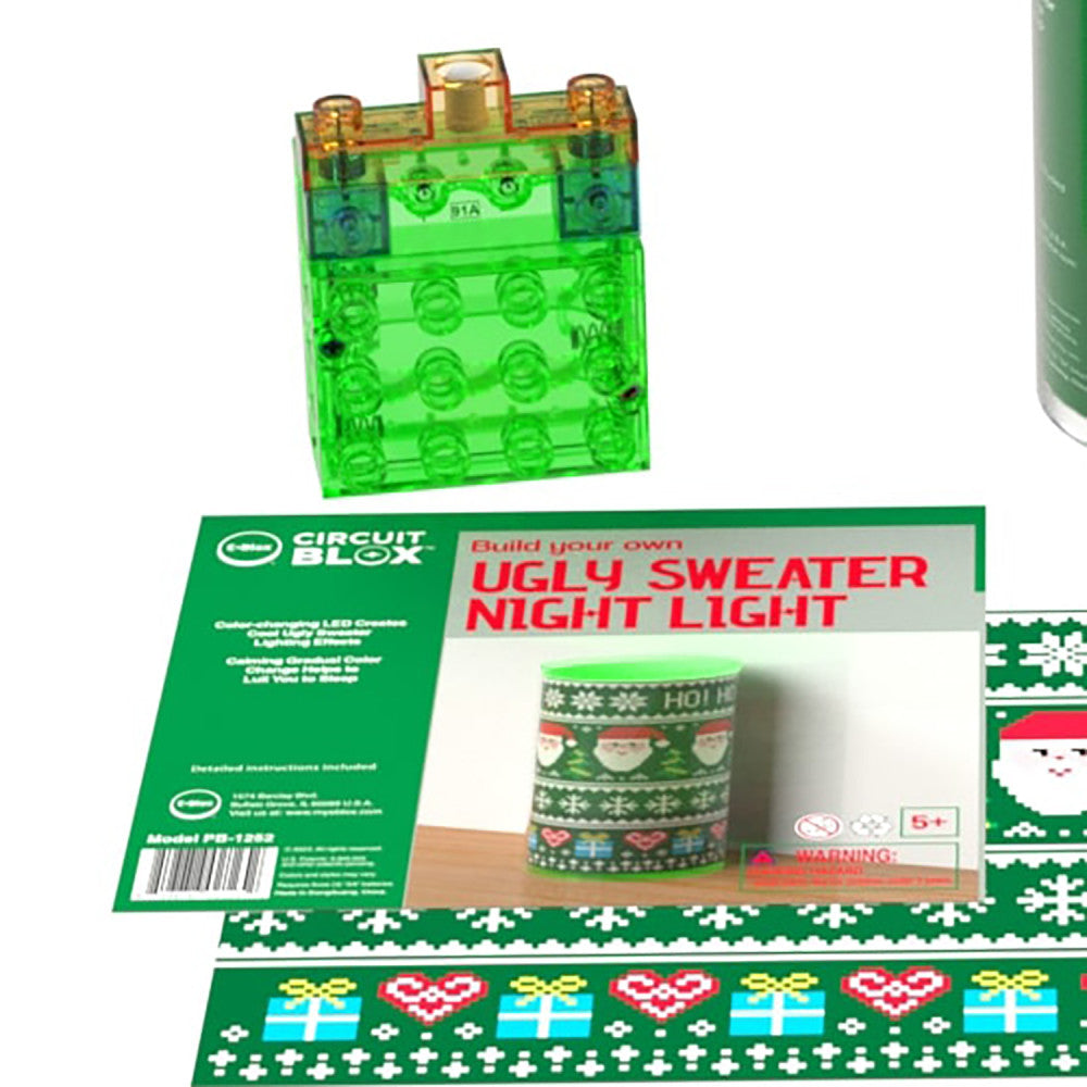 E-Blox: Power Blox BYO: Holiday Night Light - Ugly Sweater 1, Kids Ages 5+