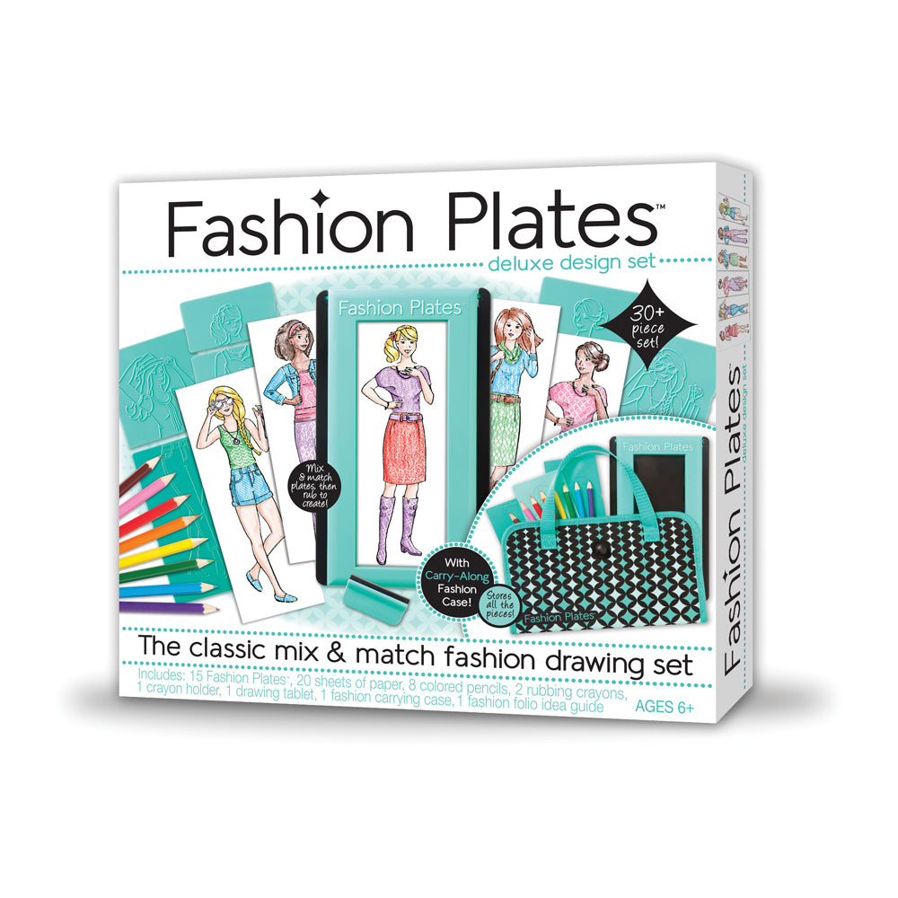 Fashion Plates Deluxe Design Set - Creative Drawing Kit for Kids