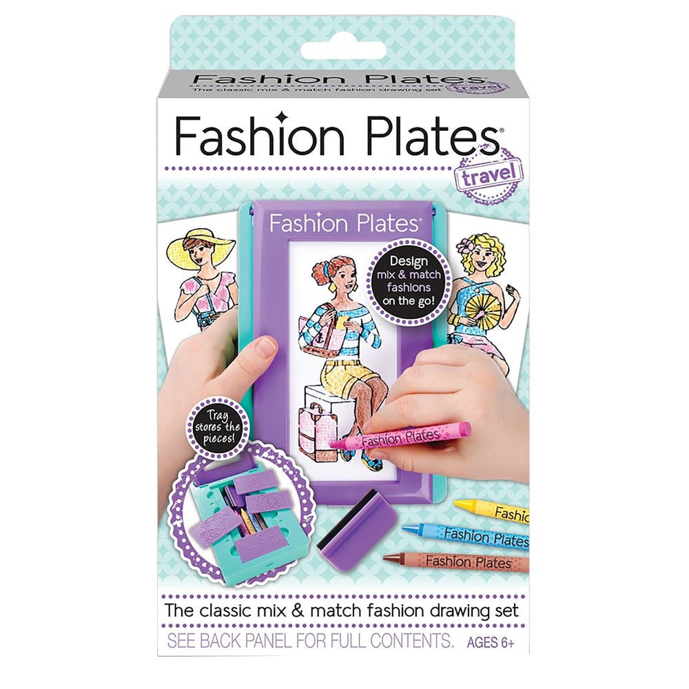 Fashion Plates 12 Double-Sided Travel Drawing Set - Portable Design Kit