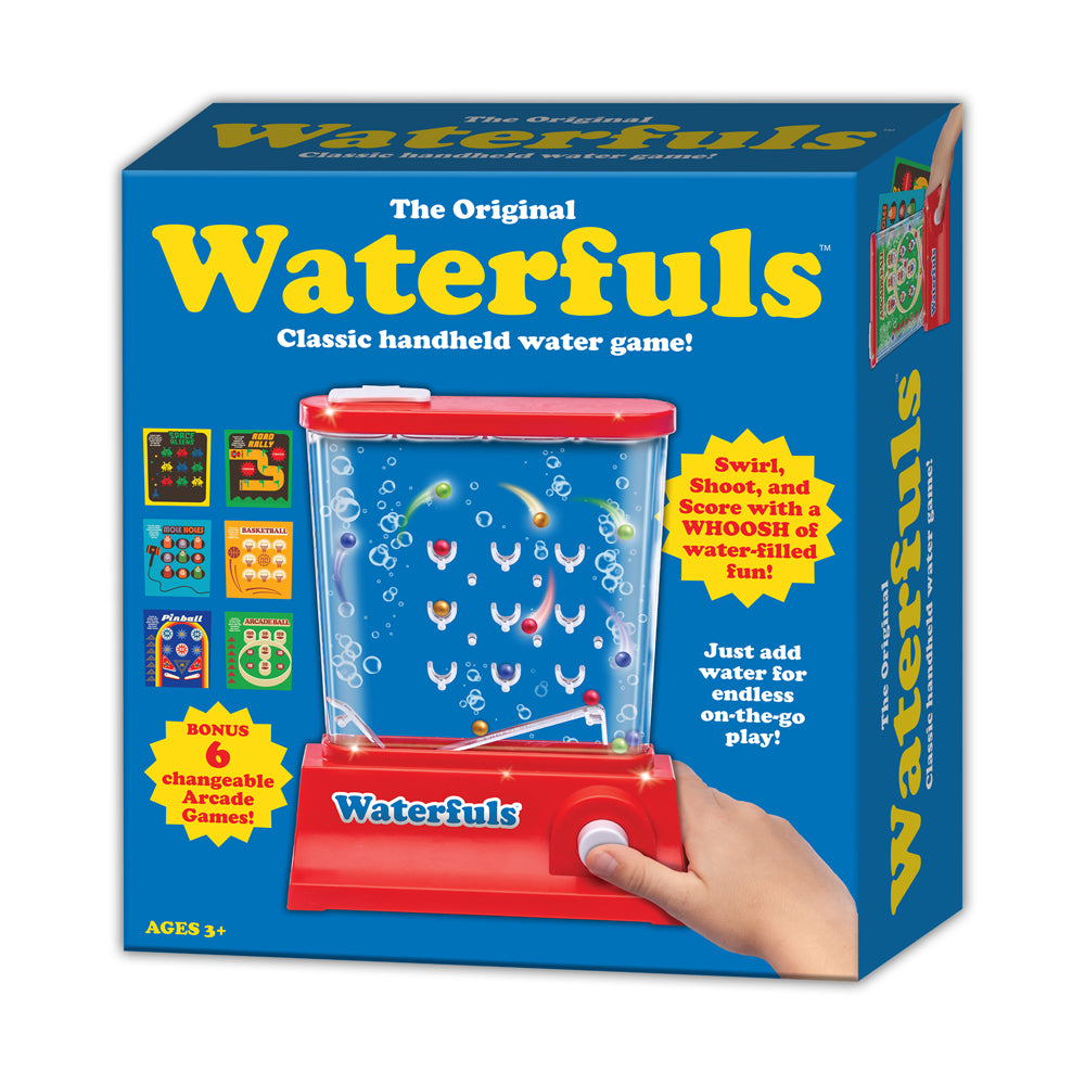 Waterfuls Classic Handheld Water Game with 6 Themed Backgrounds