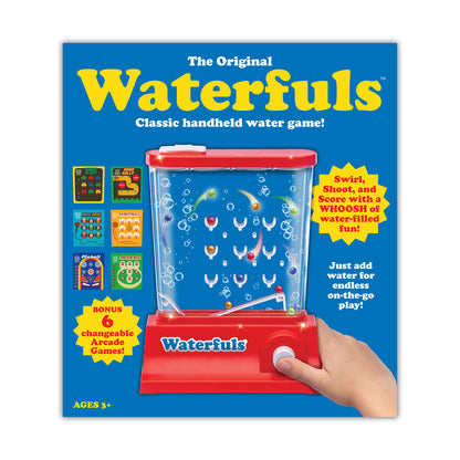 Waterfuls Classic Handheld Water Game with 6 Themed Backgrounds