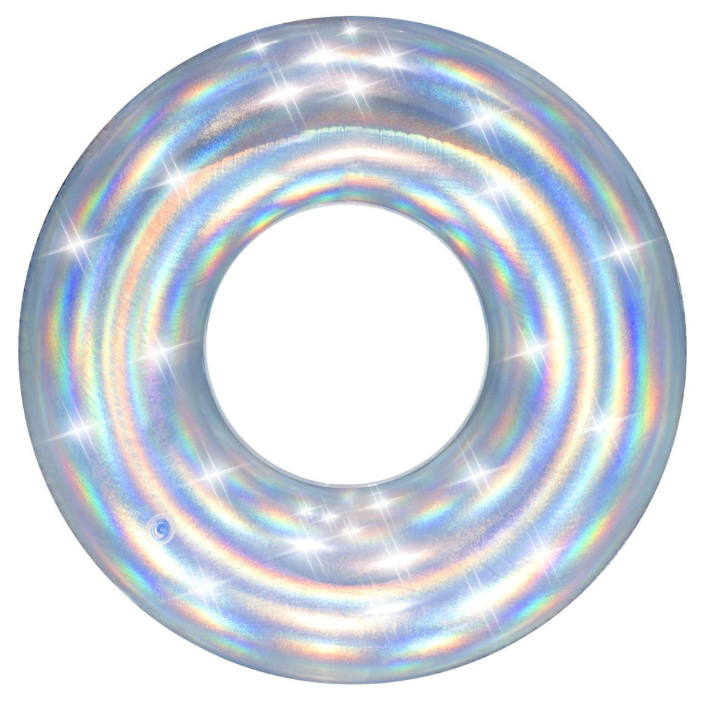 H2OGO! 42-inch Iridescent Inflatable Swim Tube for Pool, Beach, and Water