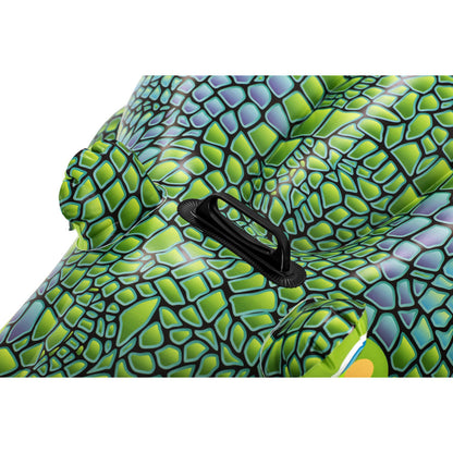 H2OGO! Buddy Croc Inflatable Ride-On Pool Float, 60" x 28", Green