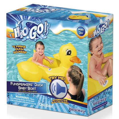 Bestway H2OGO! Funspeakers Duck Baby Boat - Interactive Water Float