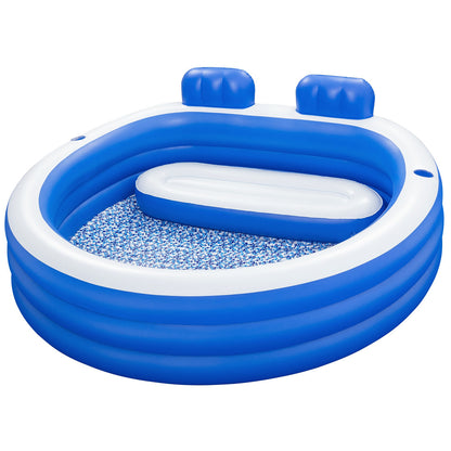 Bestway H2OGO! Splash Paradise Family Pool, Inflatable, Rectangular, Blue & White