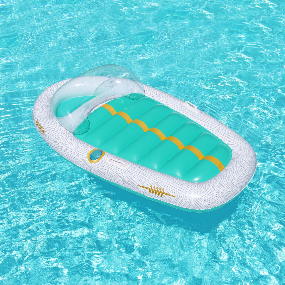 Bestway H2OGO! Vacation Yacht Lounge Inflatable Pool Float - 7'1" x 46" - Teal and White