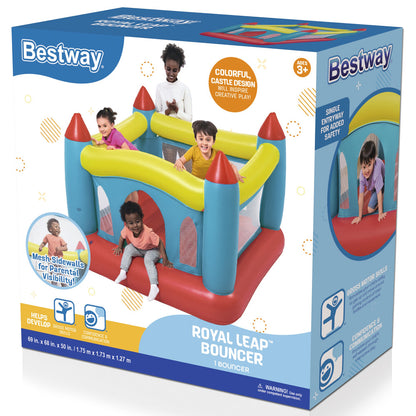 Bestway Royal Leap 69x68x53 In. Kids Inflatable Bouncy House