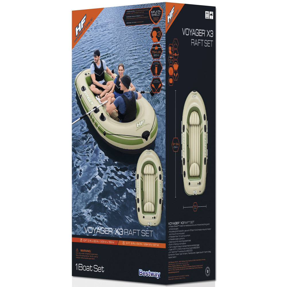 Hydro-Force Voyager X3 Inflatable Raft Set 9'8" - Deep Dive Edition