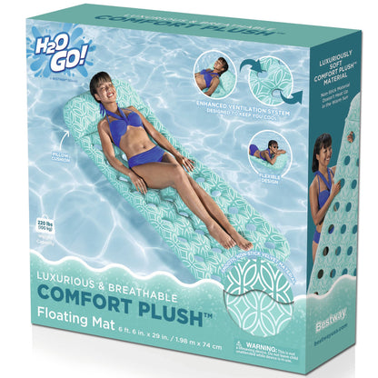 H2OGO! Comfort Plush Floating Pool Mat, 6'6" x 29"