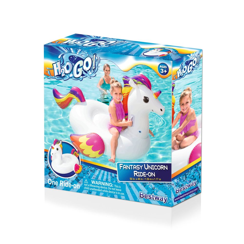 Bestway H2OGO! Fantasy Unicorn Inflatable Kids Ride-On Pool Float