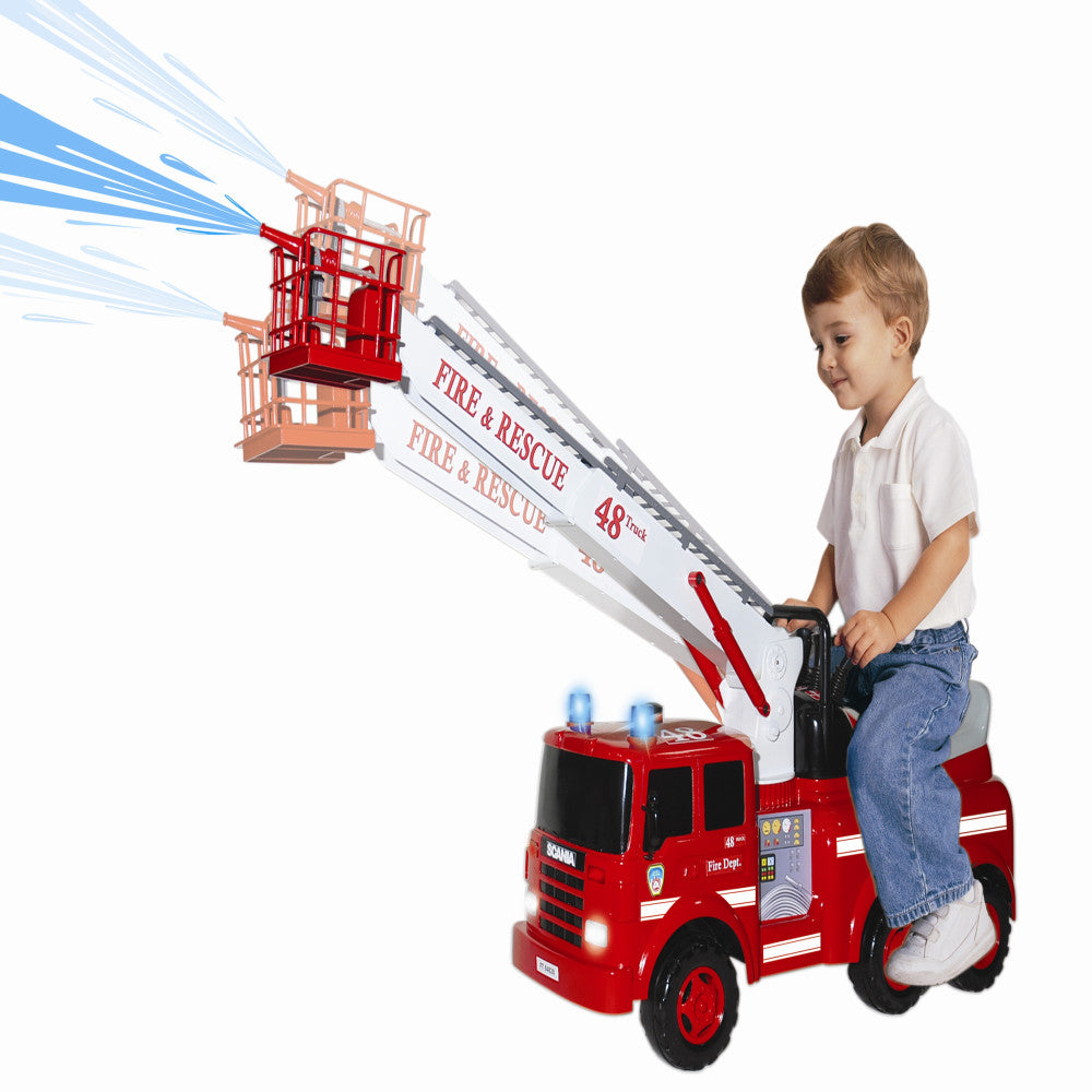 Skyteam - Action Fire Engine Ride-On - Interactive Firefighting Toy